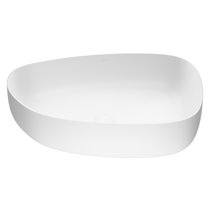 VIGO Peony Handmade Matte Stone Novelty/Specialty Vessel Bathroom Sink in Matte White VIGO Peony Handmade Matte Stone Novelty/Specialty Vessel Bathroom Sink in Matte White