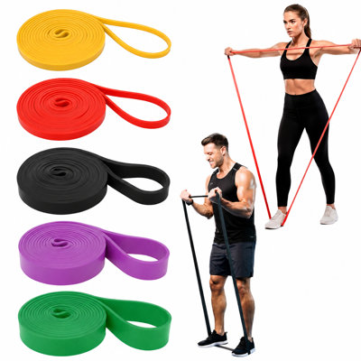 Bandes de résistance pour l'entraînement, ensemble de bandes de traction pour l'entraînement en force, étirement du corps, entraînement musculaire, équipement de gymnastique à domicile