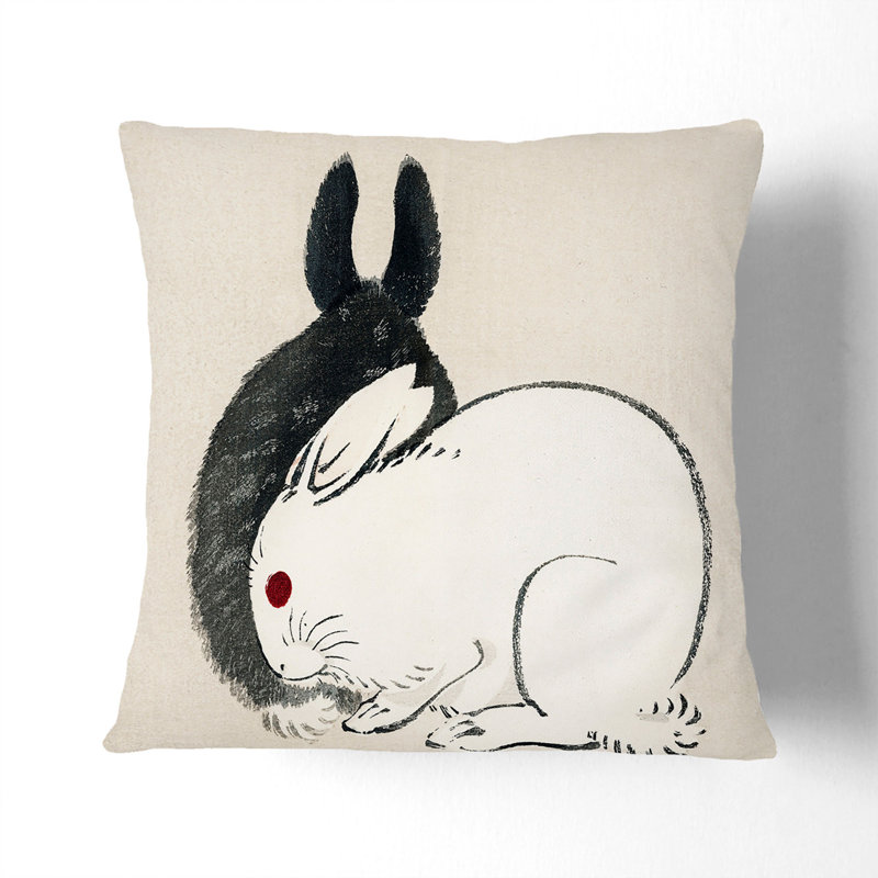 Rabbits Square Throw Cushion, 55 x 55 cm