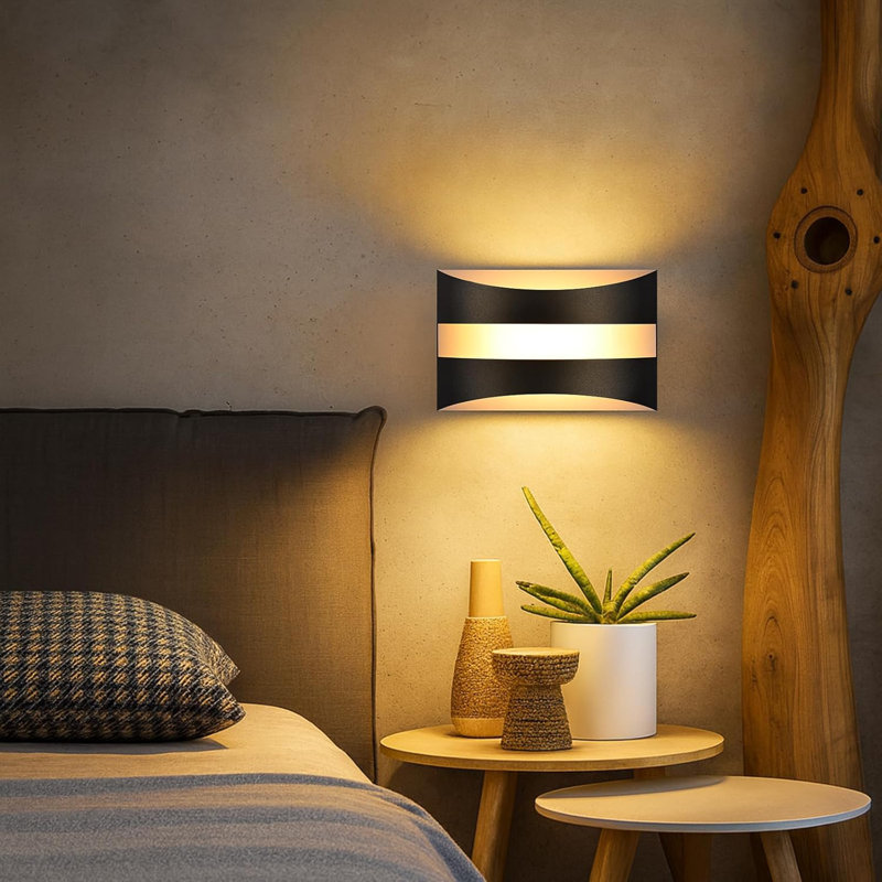 LED Flush Mounted Sconce, Black