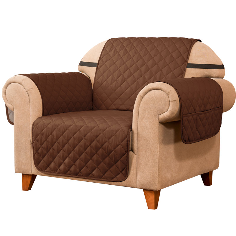 Ayalisse square/rectangular cushion armchair cover, Chocolat, H 76 po x l 23 po x P 22 po