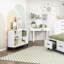 Bureau blanc avec tiroir en bois blanc, mobilier de bureau | Idée de cadeau