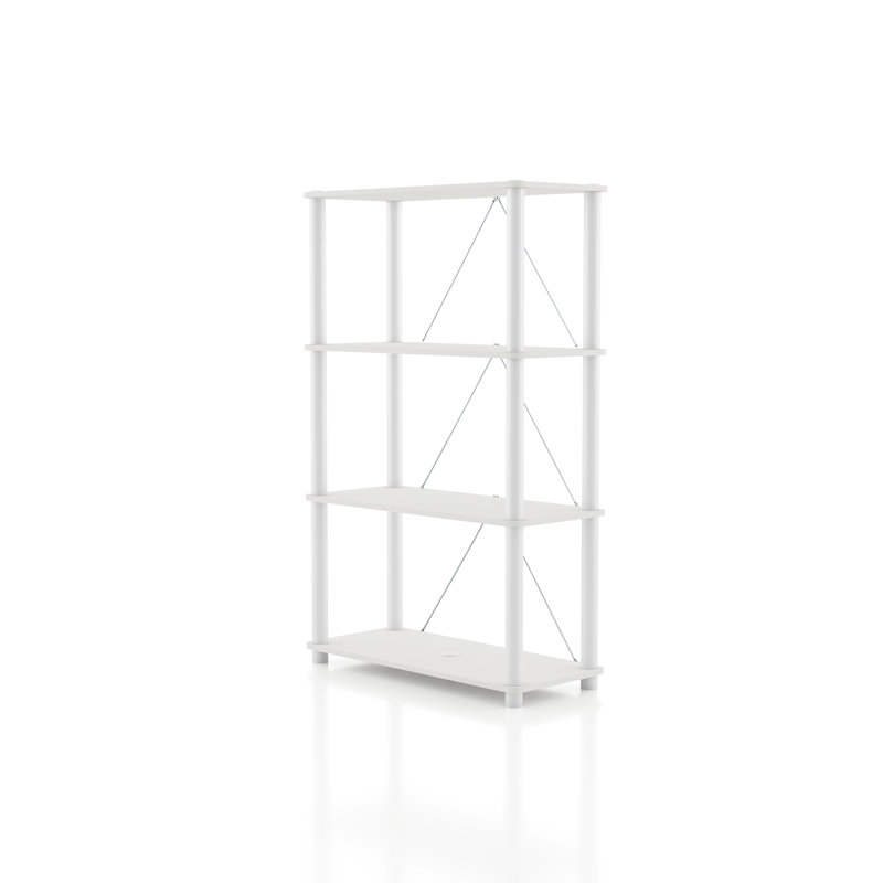 Terzenbach Wide Storage Shelving, (4 Shelves) 44.17"H x 27.55"W x 12"D, White