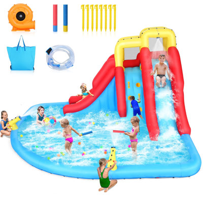 Glissade d'eau gonflable avec soufflerie d'air 13 pi x 15 pi Delia