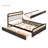 Queen Platform Bed With Rich Finish And Trundle Function -Colored Storage