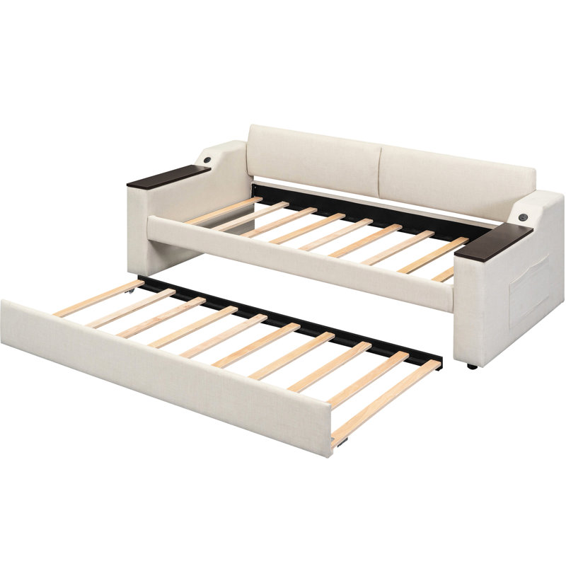 Lit de jour simple avec sommier sans sommier No Beige