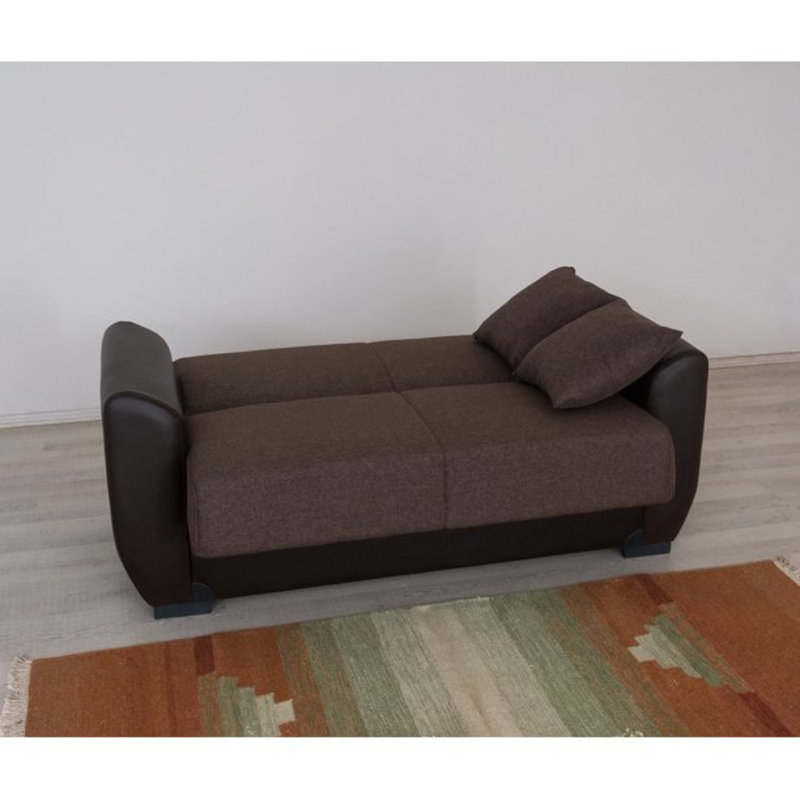 Causeuse-lit convertible en cuir Primo