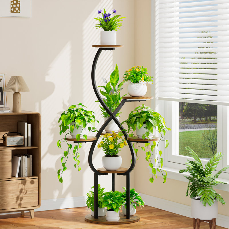 Support pour plante d'intérieur avec lumières de croissance, tablette de plante à 5 étages de 48 po de hauteur
