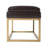 Bridger - Modern Brown Vegan Leather + Brass Dining Bench