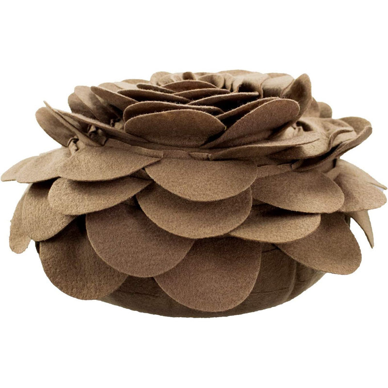  Housse de coussin en polyester, Housse de coussin seulement - sans coussin, 16 po x 16 po, Moka