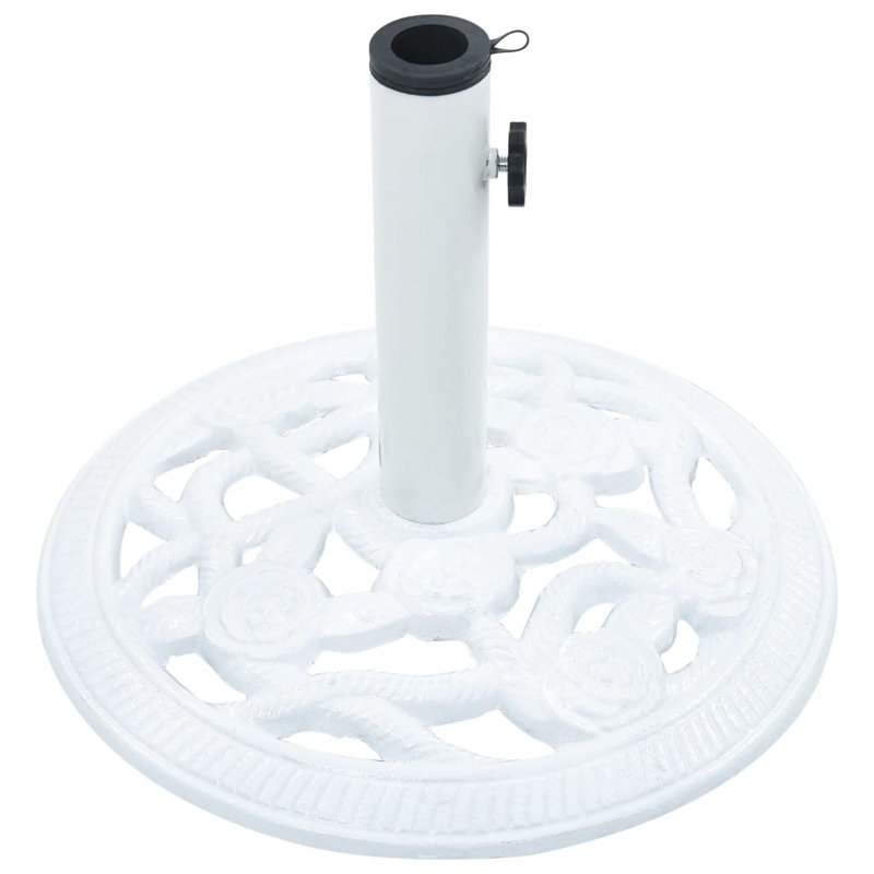 Base de parasol ronde 19,8 livres pour fonte robuste de 1,4, 1,5 et 1,9 pouces blanc 15,7 po x 12,5 po, White, Square