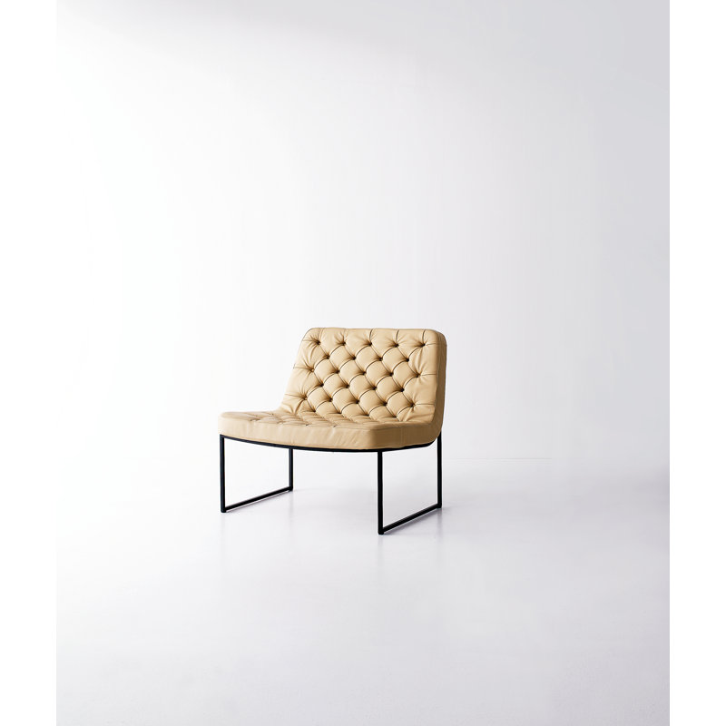 Sella Club Chair, Cream Genuine Leather