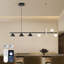 Luminaire suspendu moderne à DEL Lustre sphérique linéaire à intensité variable Luminaire suspendu de salle à manger Luminaire suspendu pour îlot de cuisine pour anneau de table à manger