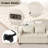 57" Convertible Loveseat Sofa, Pull-out Sofa Bed with Reversible Backrest Cushion & USB Ports for Living Room-109788030