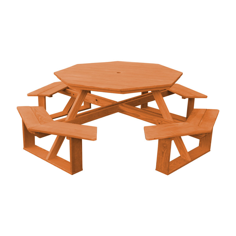 Table de pique-nique de 98 po pour 8 personnes Moe, Teinture cèdre, Oui