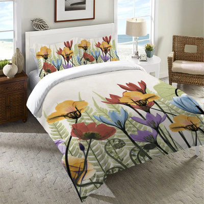 Housse de couette en microfibre Flowers and Ferns