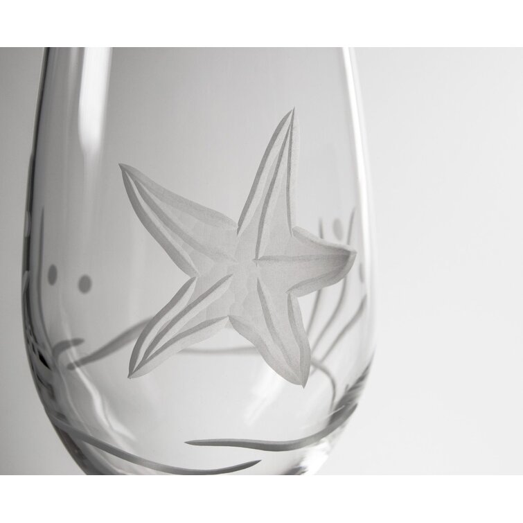 Mermaid 17 oz. Acrylic All Purpose Wine Glass (Set of 6) Trinx