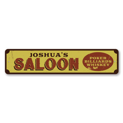 Plaque en aluminium Saloon