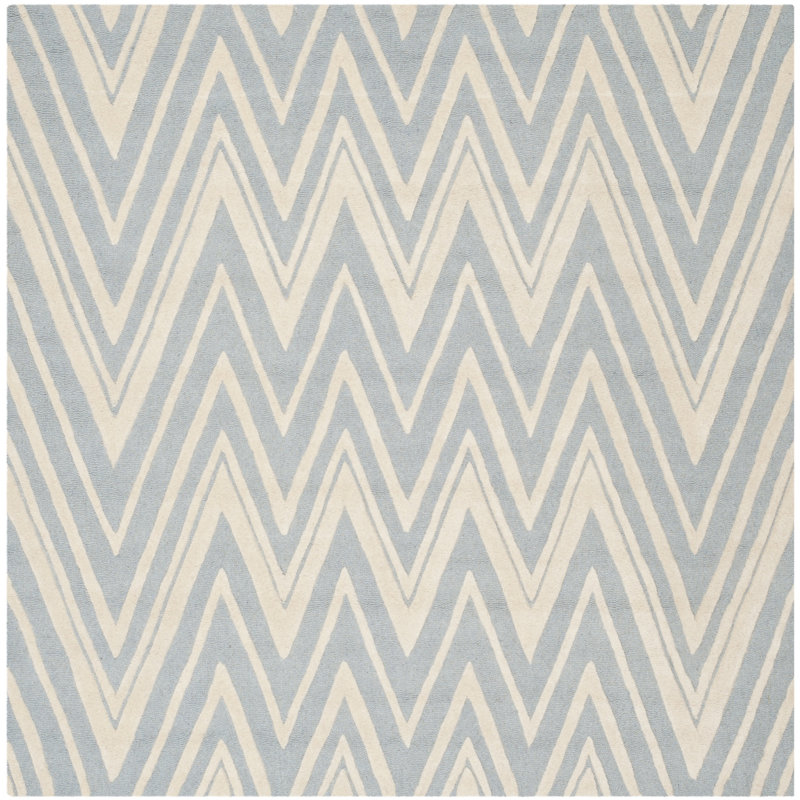Tapis en laine touffeté à la main Sanyla, Carré 6 pi