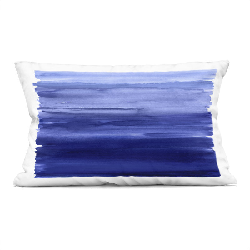 Coussin décoratif bleu Oceanic Ombre, Dégradé bleu, Rectangle H 20 po x l 14 po