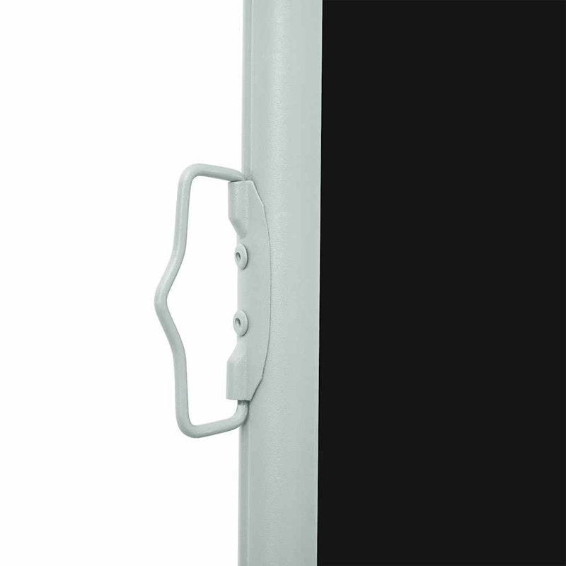 Auvent de patio rétractable en polyester, Noir, H 39,4 po x l 118,1 po