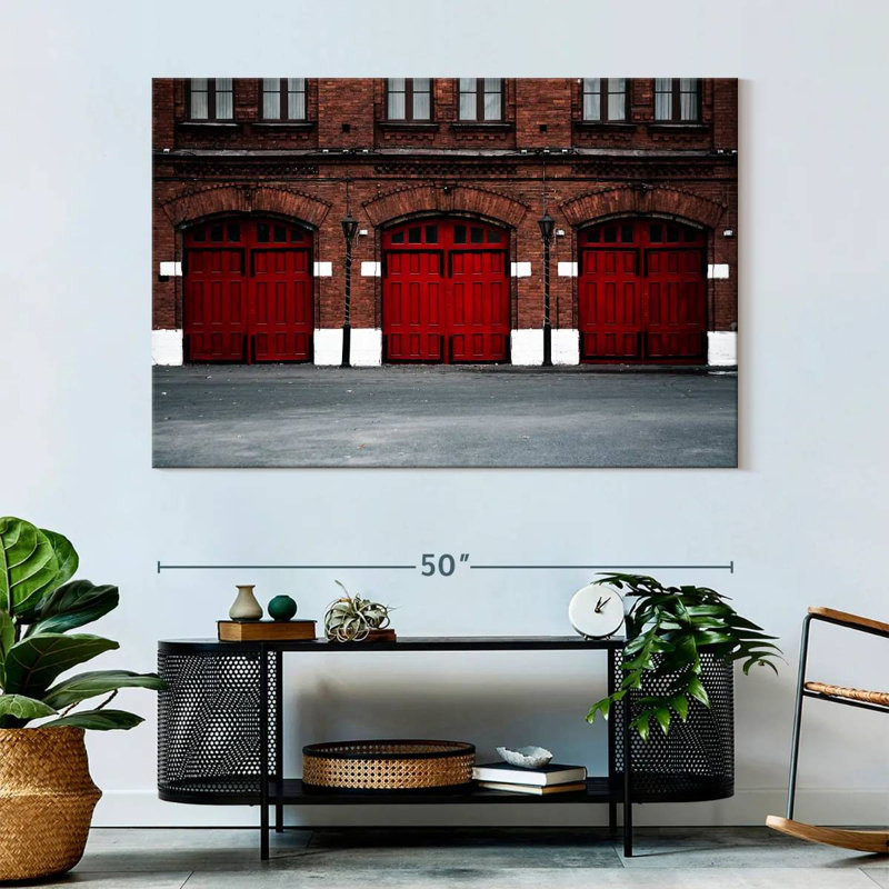 Fire Station, 34" H x 51" W