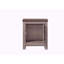 Table d'appoint en chêne gris de 16 po de largeur, table d'appoint, table de chevet avec porte
