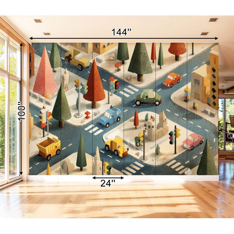 Adhésif mural amovible auto-adhésif et amovible, L 99,6 po x l 144 po