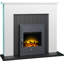 Chessington Adam 121.5cm W Pure White & Black Electric Electric Fireplace Suite with 6824.28 BTU