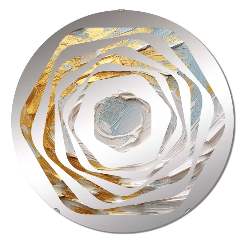 Wiltrudis - Miroir décoratif Amorphe, 23,6 po x 23,6 po
