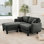 Canapé modulaire à 2 places pour causeuse en tissu Boucle