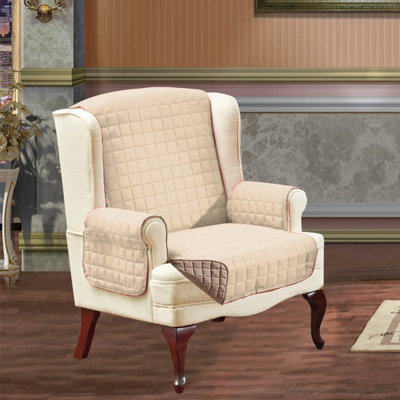 Polyester Box Cushion Wingback Slipcover