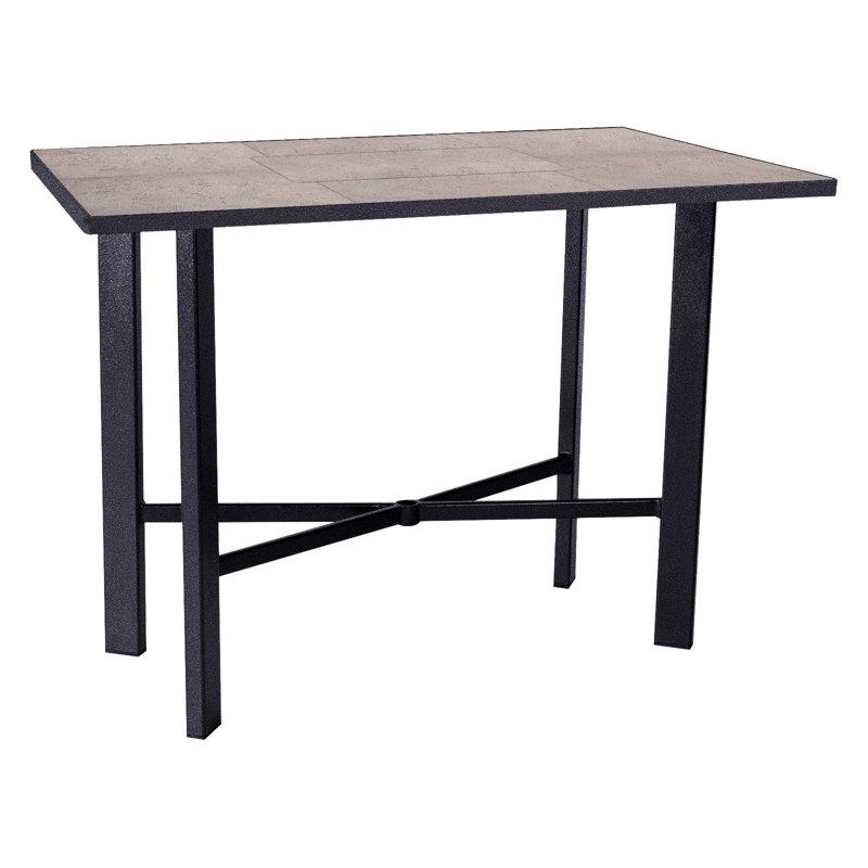 Tables Outdoor Rectangle Counter Table, Graphite, Summit Gray
