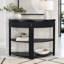 Console cannelée demi-lune avec tiroir et tablettes-953406045