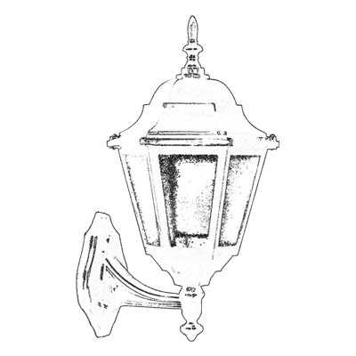 Lampe murale élégante pour l'extérieur, noir, 16,5 po x 9,1 po | Corps en ABS durable et capuchon en polycarbonate | Douille E27, 40 W maximum | Indice de protection IP65 | Idéal pour les décors traditionnels et industriels, design nostalgique
