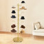 Organisateur de chapeaux vertical 30 crochets avec roulettes, manteau en acier au carbone robuste et arbre d'entrée-773508780-774219576