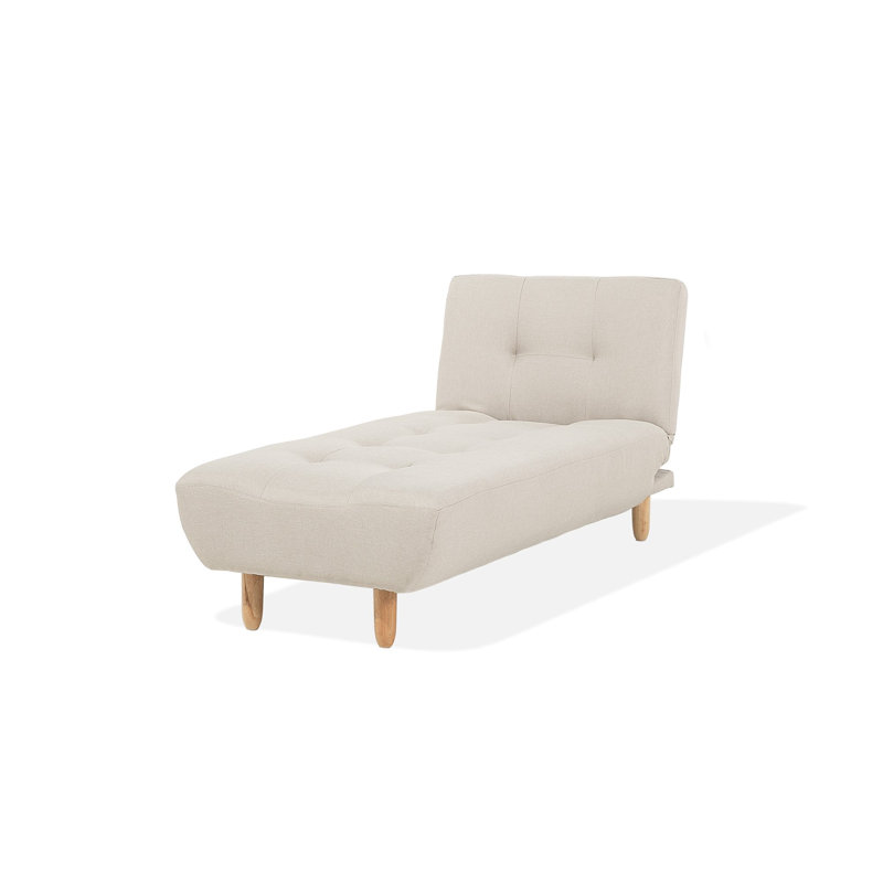 Seren Upholstered Chaise Lounge, Beige