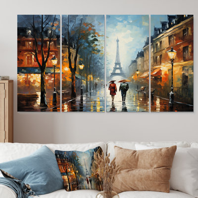 Couple romantique à Paris II - Paris, art mural 4 pièces