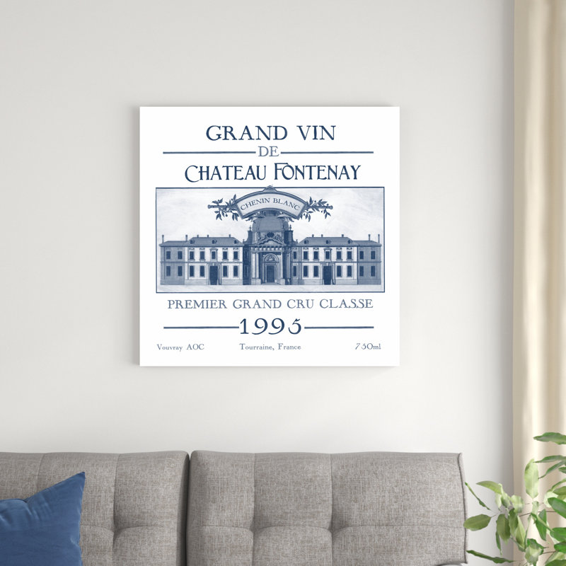 Indigo étiquettes à vin, H 30 po x l 30 po
