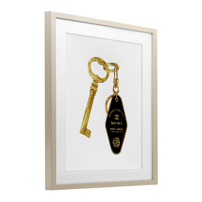 Luxury Fashion Key Framed Print Under Glass, design by Ziwei Li