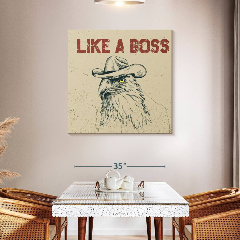Lelar Boss Cowboy Eagle, 39" H x 39" W