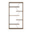 Bibliothèque en bois de noyer à 6 tablettes, construction solide pour la vie de bureau-126088706