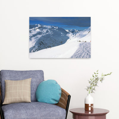 Tourists Skiing In A Ski Resort Sankt Anton Am Arlberg Tyrol Austria Abstract Contemporary Landscape Mountain Art