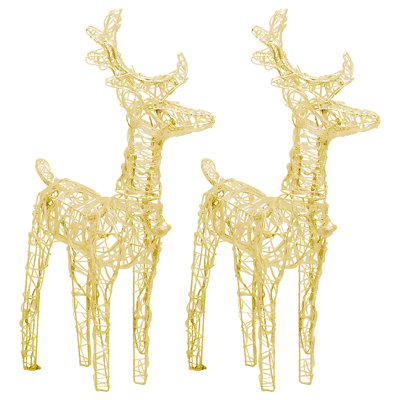 Christmas Reindeers Xmas Decoration Light Display with LEDs Acrylic