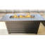 Table de foyer d'extérieur en acier au propane / gaz naturel avec couvercle