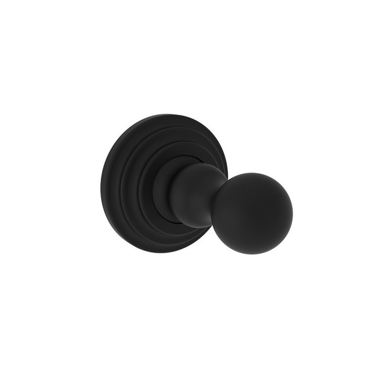 Astor Single Robe Hook, Flat Black
