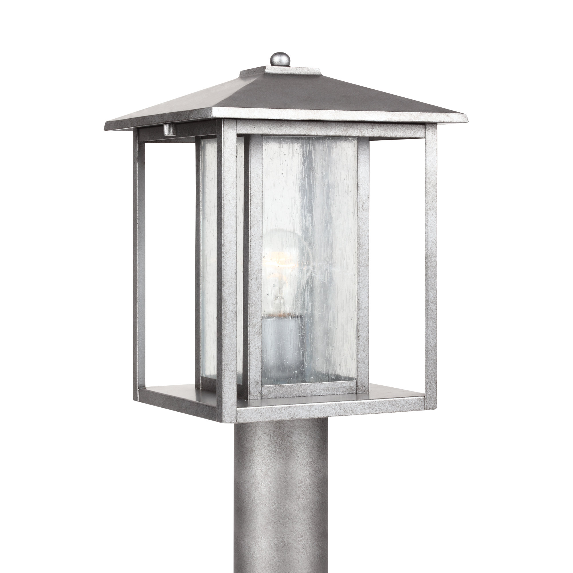Vermont Seeded Metal Outdoor Lantern Head, Weathered Pewter