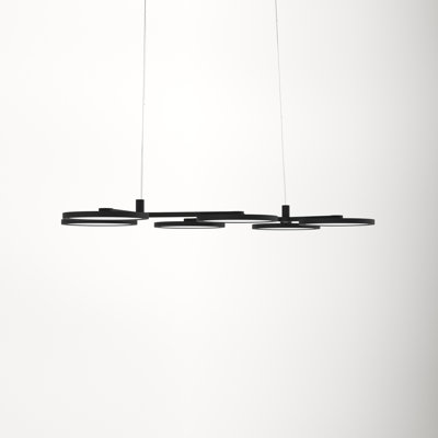 Radia 6 Light Steel Dimmable LED Pendant