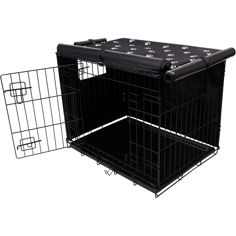 Housse intérieure / extérieure pour cage de chien - Tissu Oxford 600D robuste, coupe-vent et protecteur, compatible avec les caisses en fil de fer