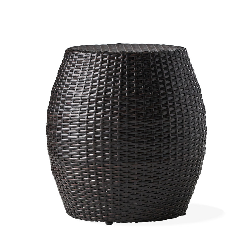 14.00" Patio Side Table, & Iron, Outdoor Recreation, No Assembly, Choose Colour Space, Your Color, Brown